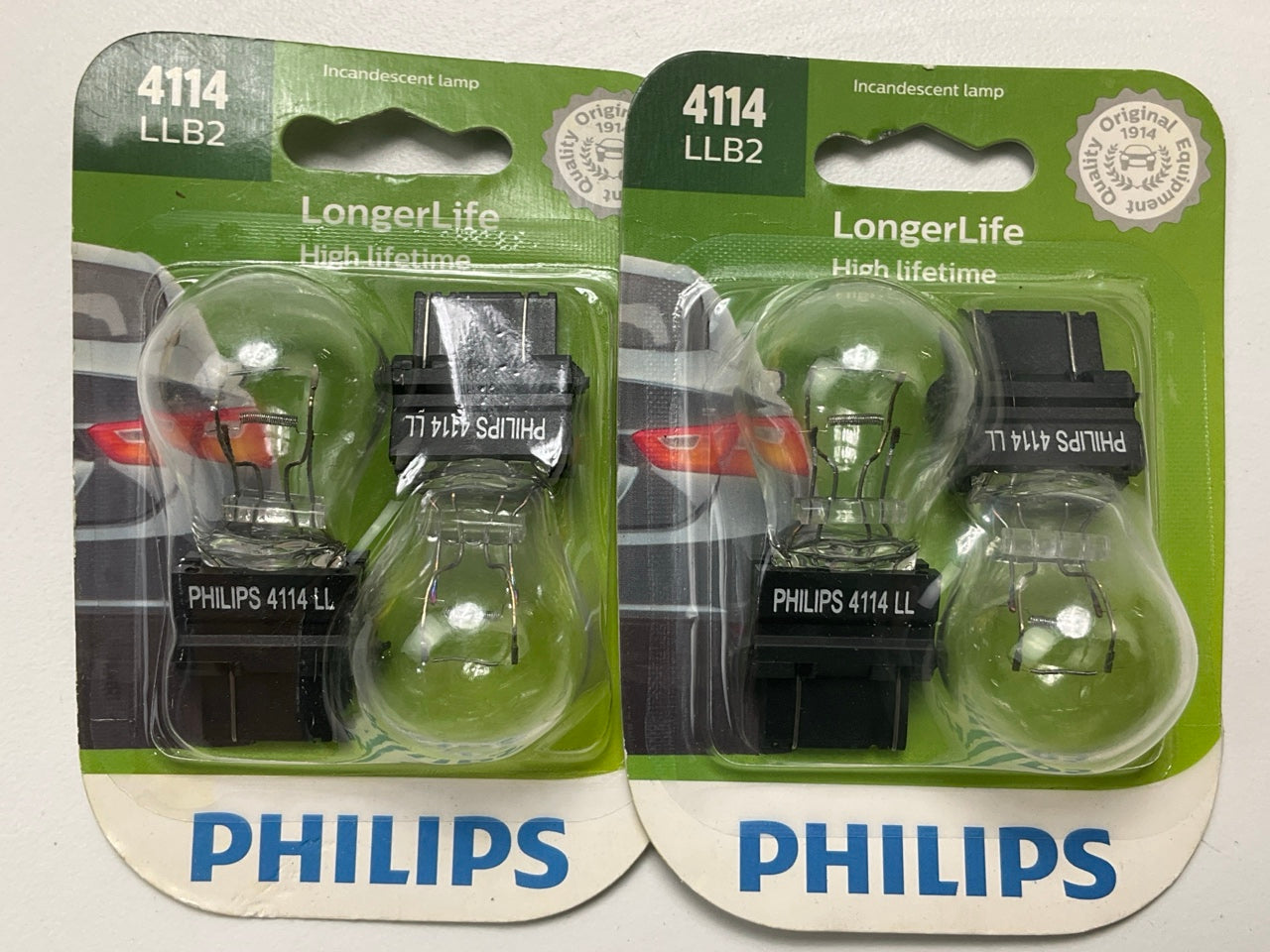Philips 4114LLB2 LongerLife Daytime Running Lamp Light Bulb 4114 - 4 Bulbs Total
