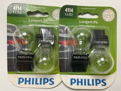 Philips 4114LLB2 LongerLife Daytime Running Lamp Light Bulb 4114 - 4 Bulbs Total