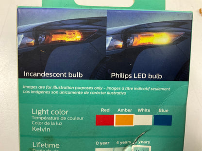 Philips 4157ALED AMBER Ultinon LED Turn Signal L Amp Light Bulb 4157 - 2 PACK