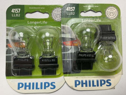 Philips 4157LLB2 Longerlife Turn Signal Lamp Light Bulb 4157 - 4 PACK