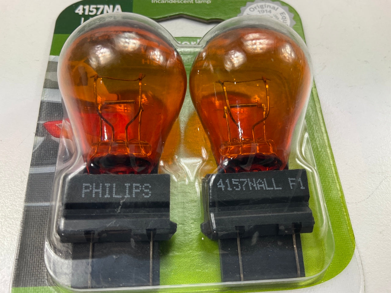 Philips 4157NALLB2 Longerlife Amber Turn Signal Lamp Light Bulb 4157 - 2 PACK