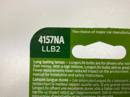 Philips 4157NALLB2 Longerlife Amber Turn Signal Lamp Light Bulb 4157 - 2 PACK