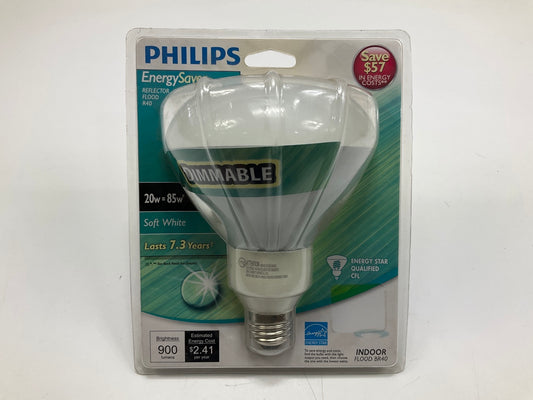 Phillips 420000 85-Watt Equivalent R40 Dimmable CFL Flood Light Bulb Soft White