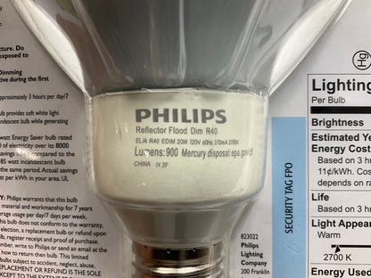 Phillips 420000 85-Watt Equivalent R40 Dimmable CFL Flood Light Bulb Soft White