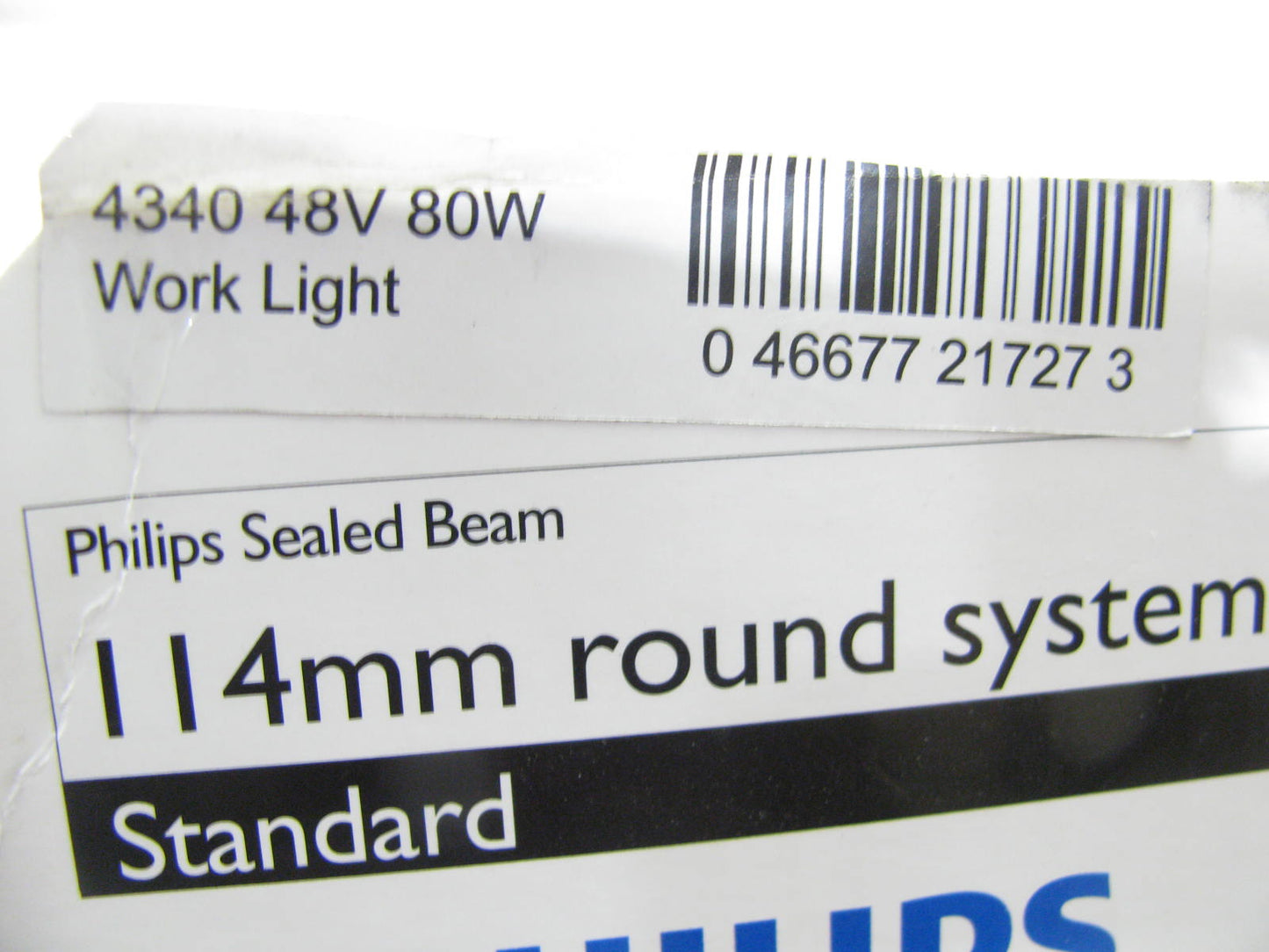 (2) Philips 4340C1 Sealed Beam Lamp Light Bulbs 48V 80W