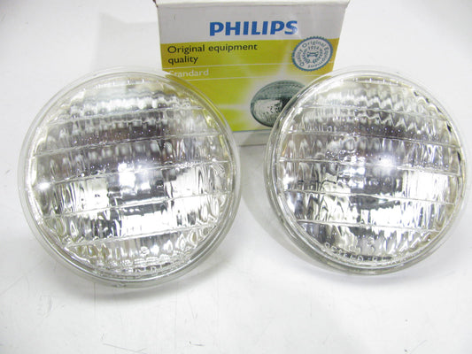 (2) Philips 4411-1C1 Sealed Beam Headlight Headlamp Lamp Light Bulbs 12V 35W