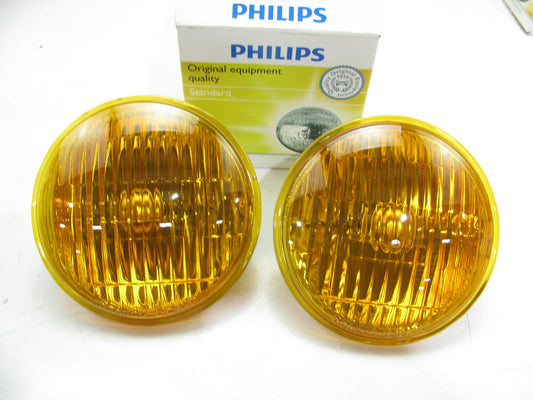 (2) Philips 4415AC1 Sealed Beam Lamp Light Bulbs AMBER 12V 35W