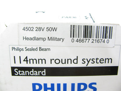 (2) Philips 4502C1 Sealed Beam Lamp Light Bulbs 28V 50W