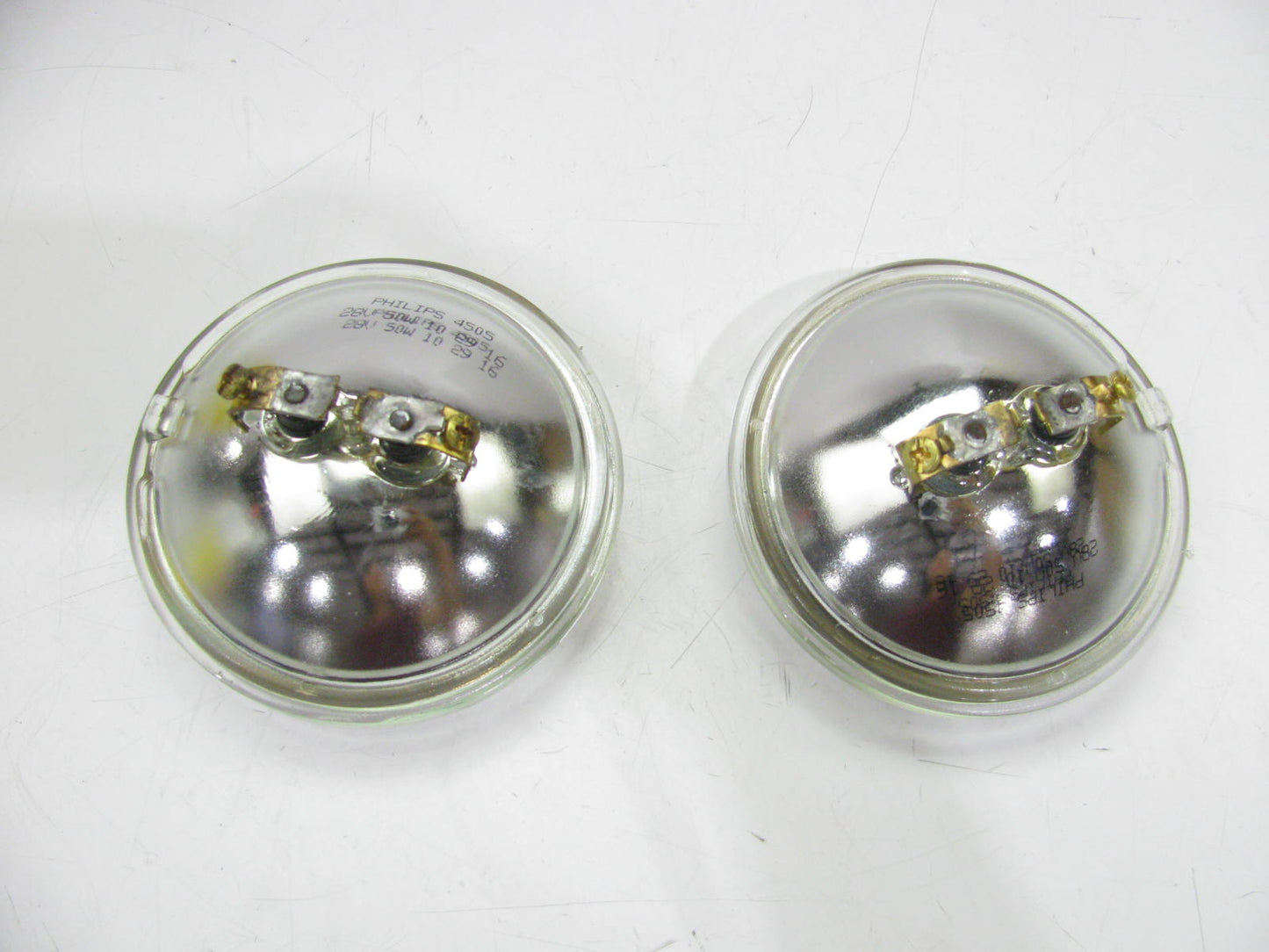 (2) Philips 4505C1 Sealed Beam Lamp Light Bulbs 28V 50W