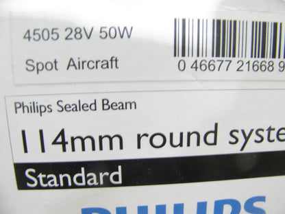 (2) Philips 4505C1 Sealed Beam Lamp Light Bulbs 28V 50W