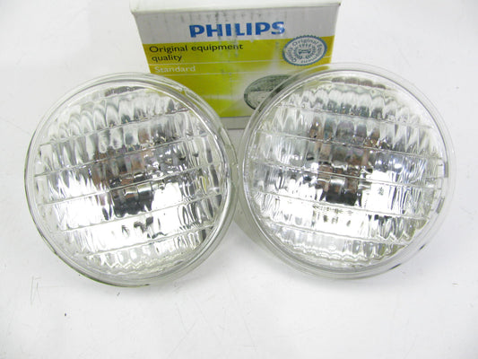 (2) Philips 4589C1 Sealed Beam Lamp Light Bulb 50W 28W