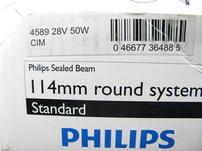 (2) Philips 4589C1 Sealed Beam Lamp Light Bulb 50W 28W