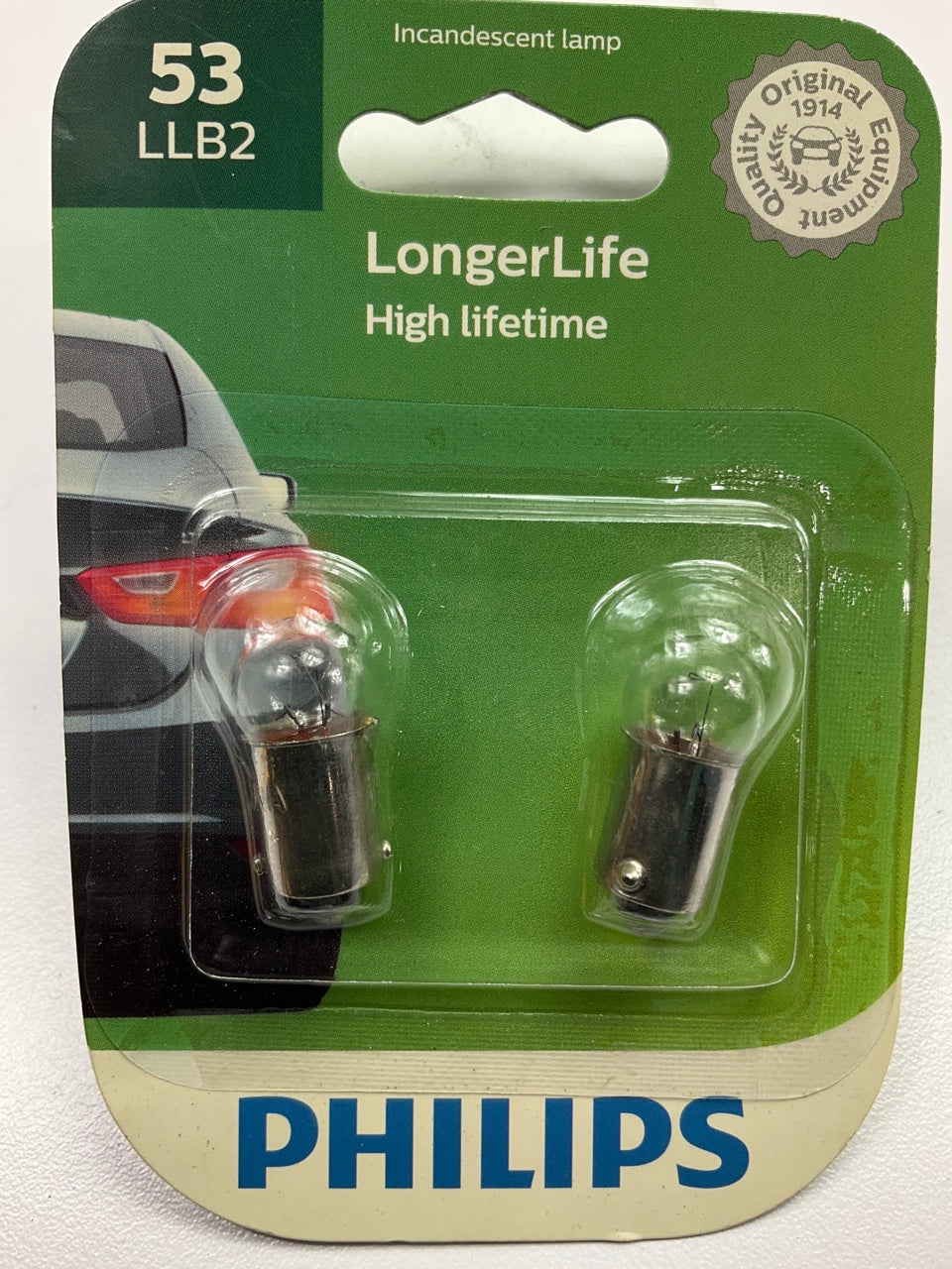 Philips 53LLB2 Longer Life Instrument Panel Lamp Light Bulb, 53 - 2 PACK