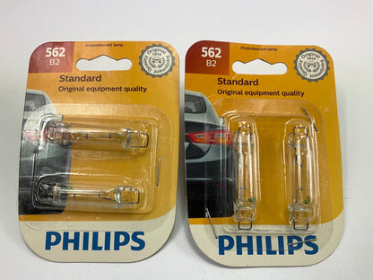 4 Bulbs Total - Philips 562B2 Standard Courtesy Lamp Light Bulb 562