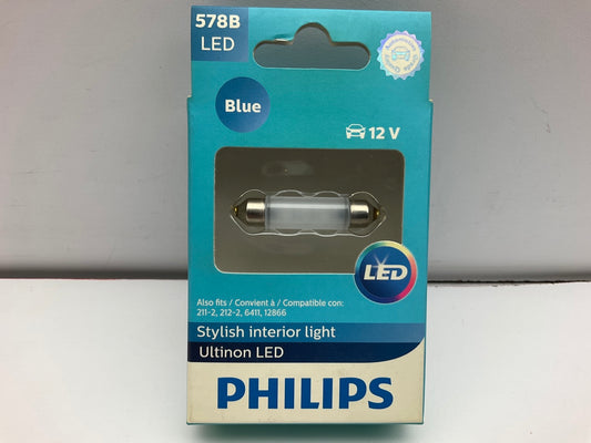 Philips 578BLED Ultinon LED Blue Dome Lamp Light Bulb 578