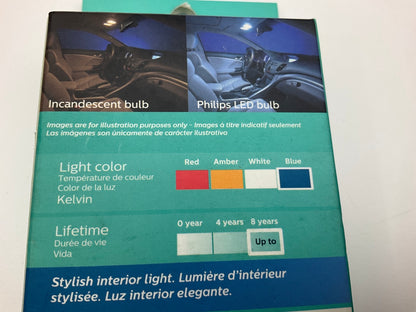 Philips 578BLED Ultinon LED Blue Dome Lamp Light Bulb 578