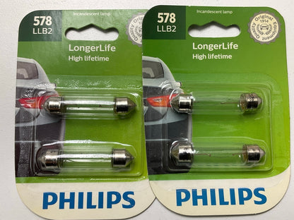 Philips 578LLB2 LongerLife Dome Light Lamp Bulb 578 - 4 PACK