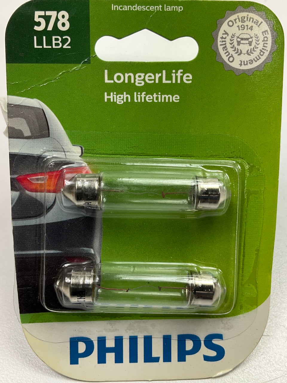 Philips 578LLB2 LongerLife Dome Light Lamp Bulb 578 - 2 PACK