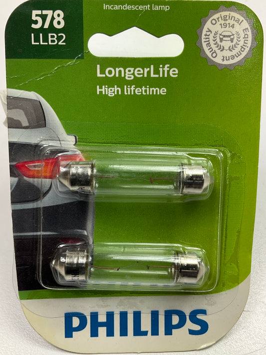 Philips 578LLB2 LongerLife Dome Light Lamp Bulb 578 - 2 PACK