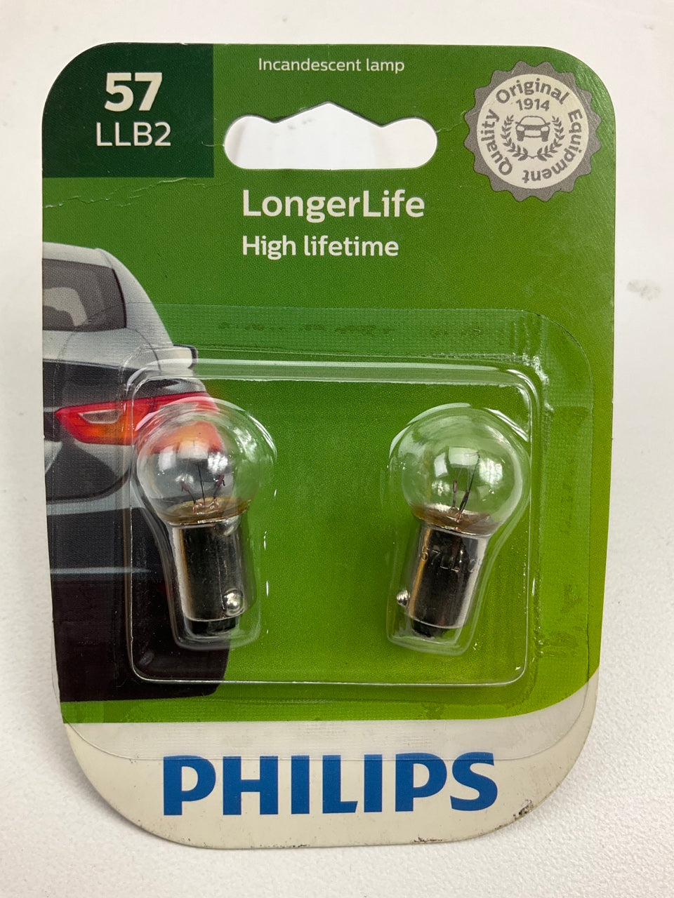 Philips 57LLB2 Longerlife Instrument Panel Lamp Light Bulb 57 - 2 PACK
