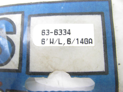 Philips 63-6334 Trailer Wiring Connector, 6 Way Round Conductor 14 AWG, 6' LONG