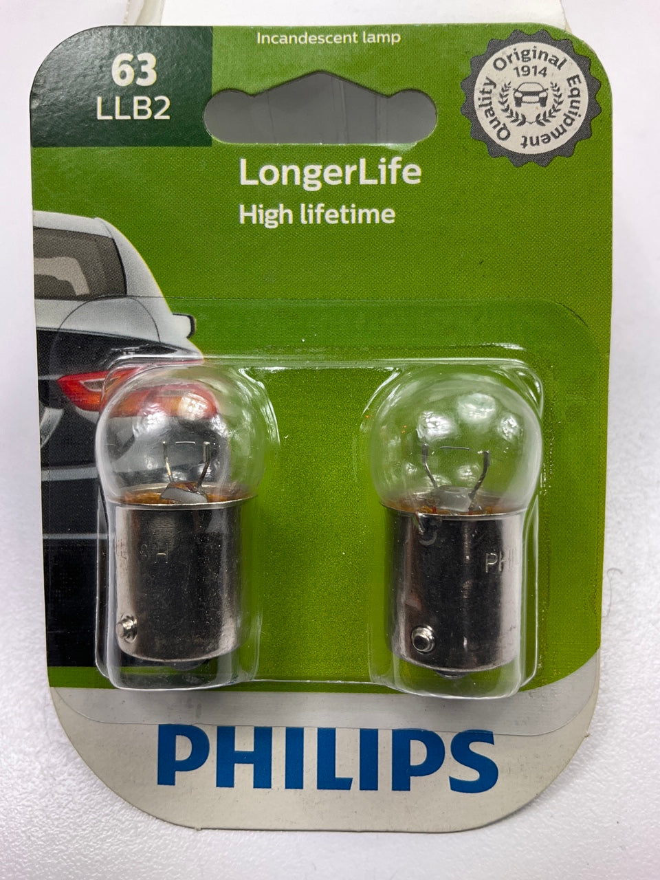 Philips 63LLB2 Longerlife License Lamp Light Bulb 63 - 2 PACK