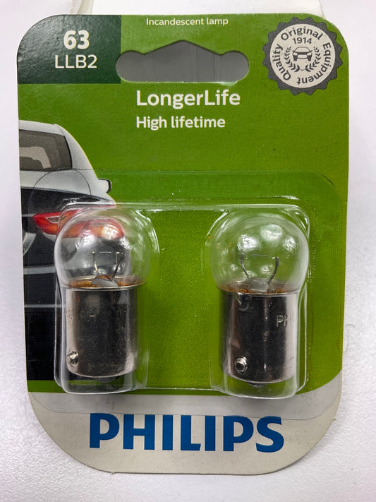 Philips 63LLB2 Longerlife License Lamp Light Bulb 63 - 2 PACK