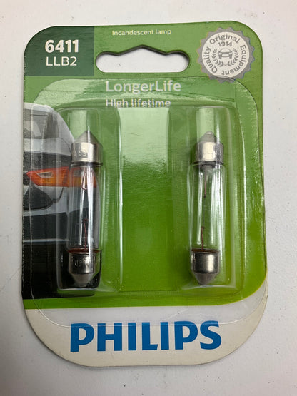 Philips 6411LLB2 Longerlife Dome Lamp Light Bulb 6411 - 2 PACK