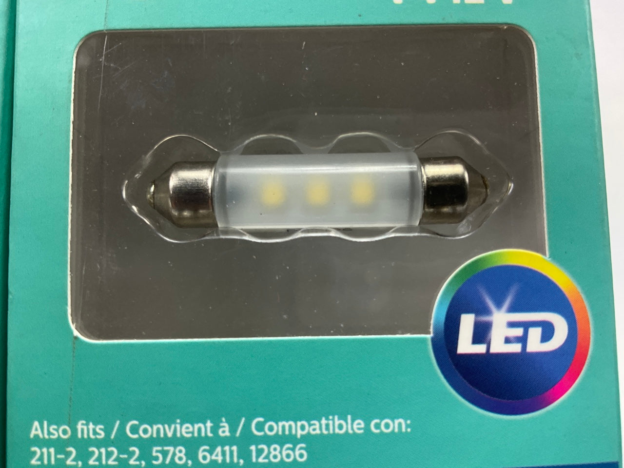 Philips 6411WLED Ultinon LED Dome Lamp Light Bulb 6411W - 2 Pack