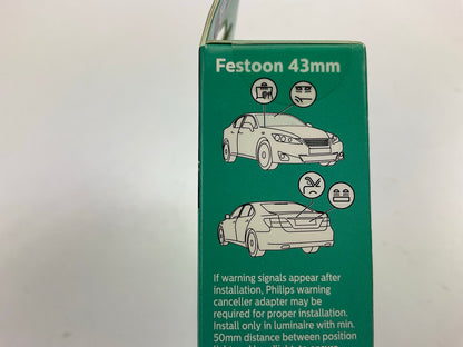(2) Philips 6411WLED Ultinon LED Dome Lamp Light Bulb 6411W - Clear Design