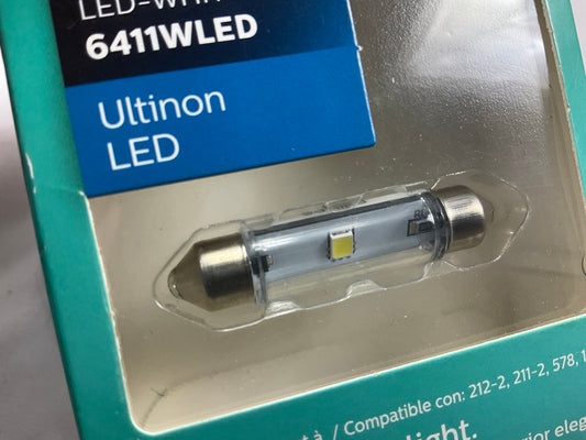 Philips 6411WLED Ultinon LED Dome Lamp Light Bulb 6411W - Clear Design