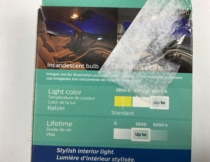 Philips 6411WLED Ultinon LED Dome Lamp Light Bulb 6411W - Clear Design