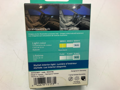 Philips 6411WLED Ultinon LED Dome Lamp Light Bulb 6411W