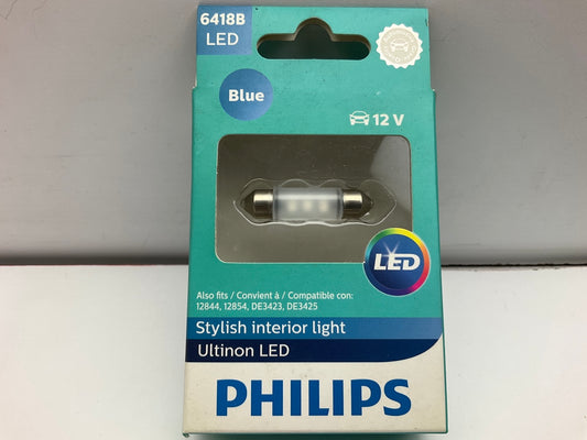 Philips 6418BLED Ultinon LED BLUE Glove Box Interior Lamp Light Bulb 6418, 12844