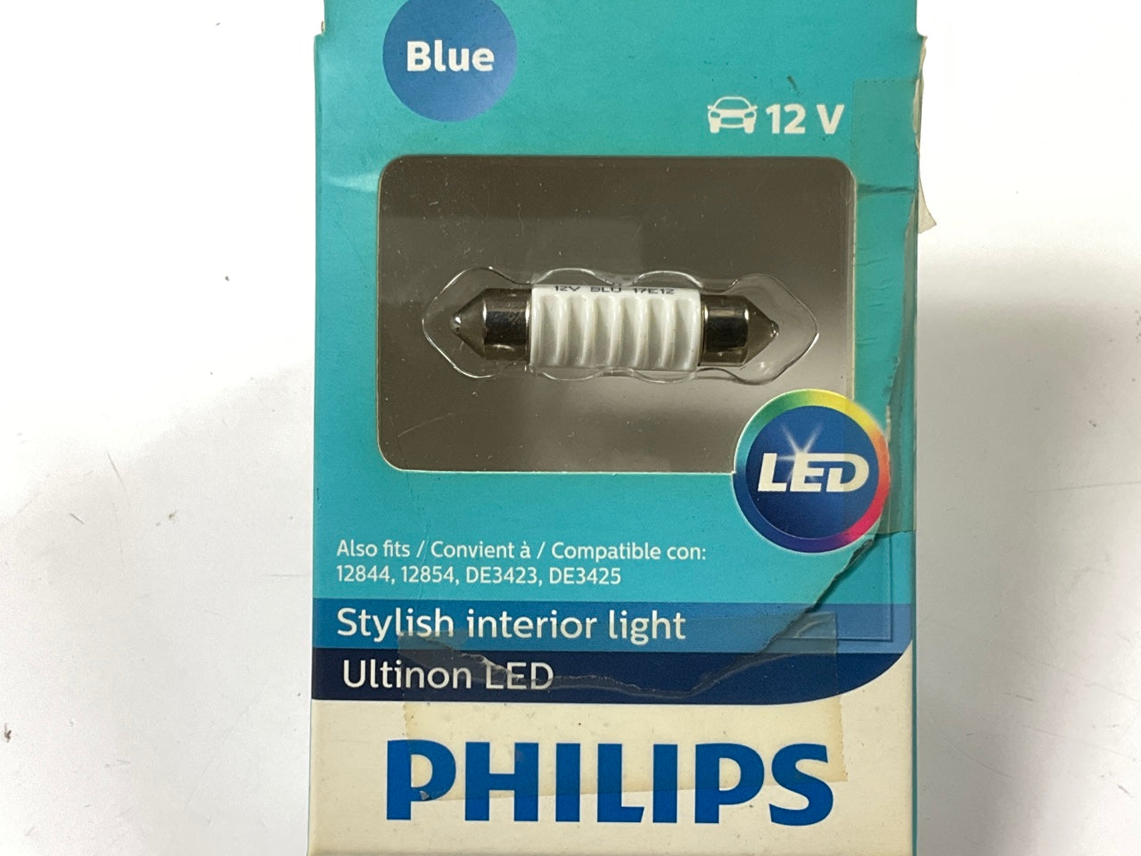 Philips 6418BLED Ultinon LED BLUE Interior Lamp Light Bulb 6418, 12844, 12854