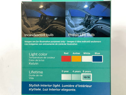 Philips 6418BLED Ultinon LED BLUE Glove Box Lamp Light Bulb 6418