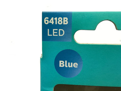 Philips 6418BLED Ultinon LED BLUE Interior Lamp Light Bulb 6418, 12844, 12854