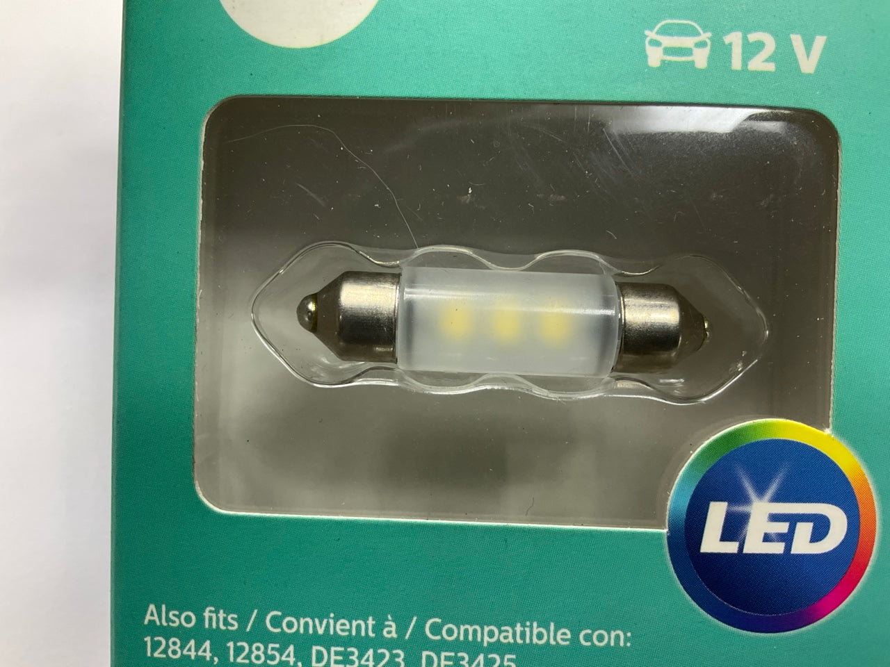 (2) Philips 6418WLED Ultinon LED License Plate, Interior Lamp Light Bulb 6418