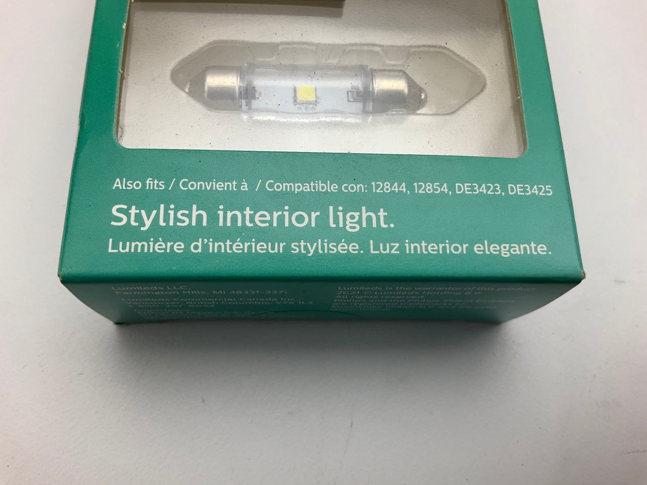 Philips 6418WLED Ultinon LED White License Plate, Interior Lamp Light Bulb 6418