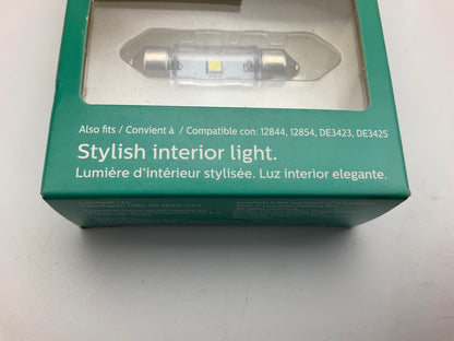 Philips 6418WLED Ultinon LED White License Plate, Interior Lamp Light Bulb 6418