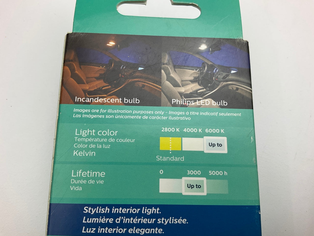 Philips 6418WLED Ultinon LED White License Plate, Interior Lamp Light Bulb 6418