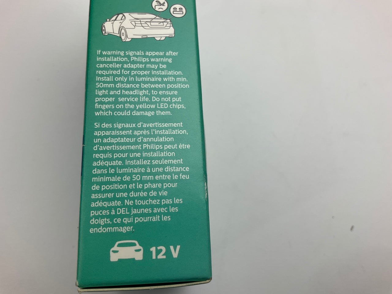 Philips 6418WLED Ultinon LED White License Plate, Interior Lamp Light Bulb 6418