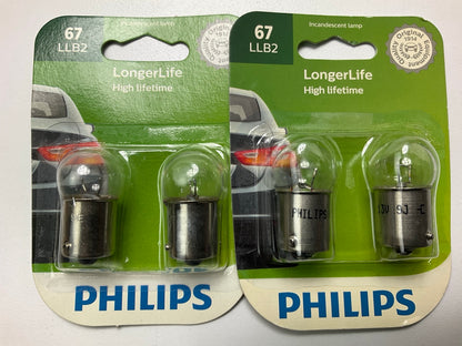 Philips 67LLB2 Longerlife License Plate Lamp Light Bulb 67 - 4 PACK