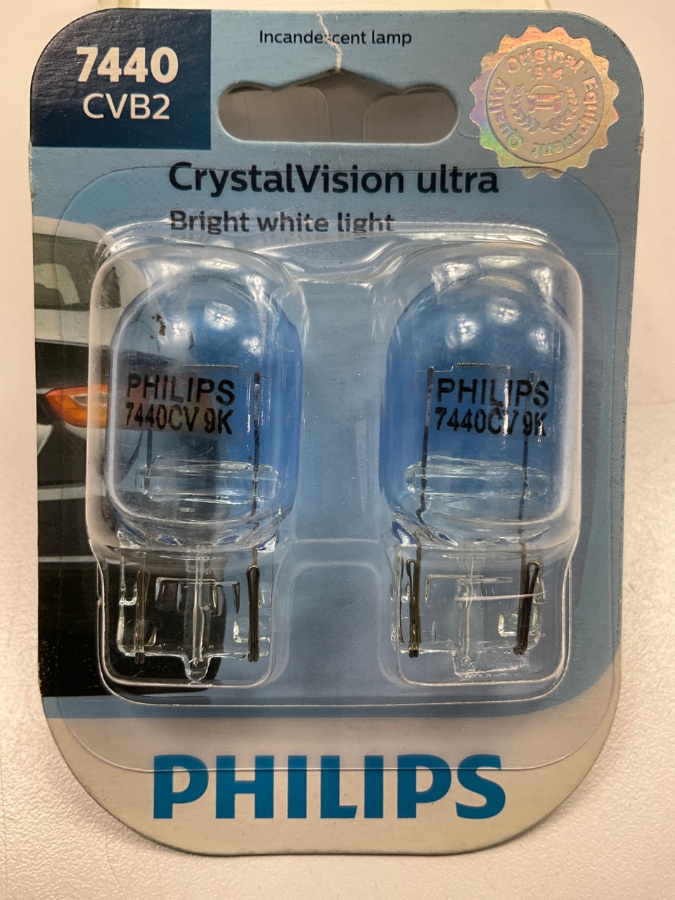 Philips 7440CVB2 Crystalvision Ultra Turn Signal Lamp Light Bulb 7440 - 2 Pack