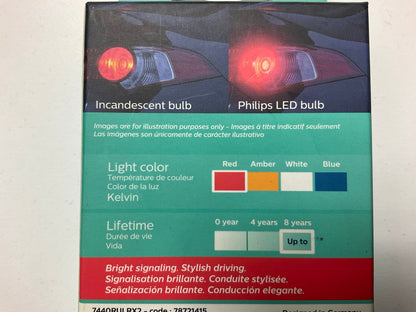 Philips 7440RLED Ultinon LED Turn Signal Lamp Light Bulb 7440 - 4 PACK