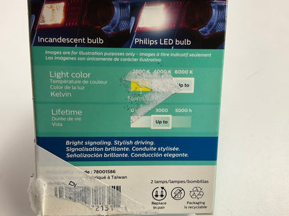 Philips 7440WLED Ultinon LED WHITE Back Up Lamp Light Bulb 7440 - 2 Pack