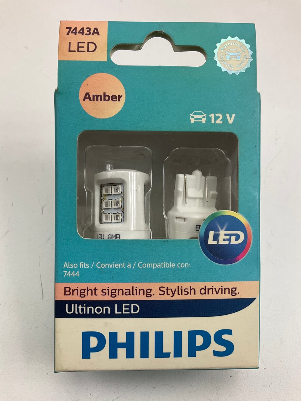 Philips 7443ALED Ultinon LED - Amber Light Bulb (PAIR), Bulb # 7443
