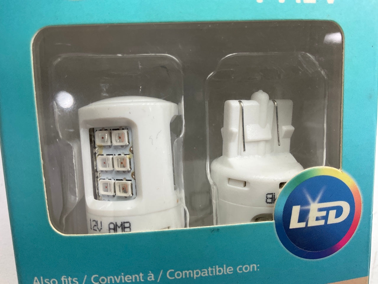 Philips 7443ALED Ultinon LED - Amber Light Bulb (PAIR), Bulb # 7443