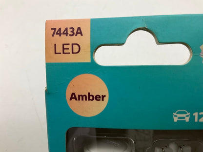 Philips 7443ALED Ultinon LED - Amber Light Bulb (PAIR), Bulb # 7443