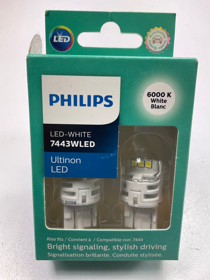 Philips 7443WLED Ultinon LED White Parking Lamp Light Bulb 7443 - 2 PACK